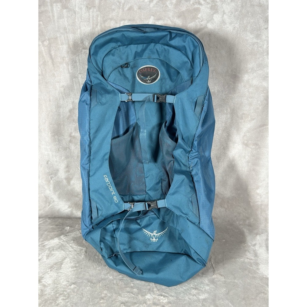 Osprey Farpoint 80 Backpack Caribbean Blue Travel Hiking Camping Backpacking